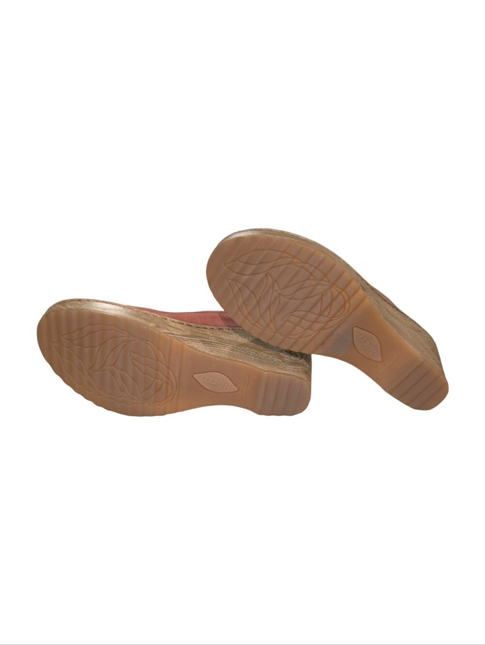 Born Natalie Leather Wedge Mules in Rusty Coral Womens Size 8 - Picture 4 of 9